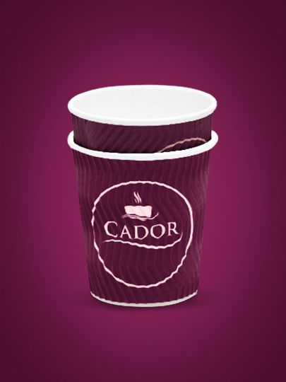Cador 7 oz ripple coffee cups pack of 25 - main product image