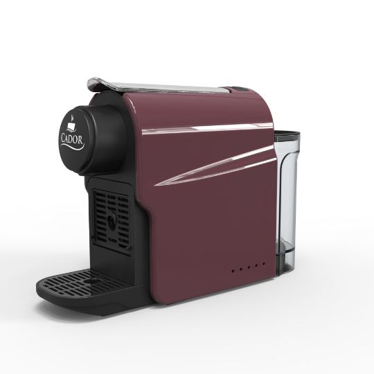 Cador Prima burgundy compact espresso coffee machine - main product image